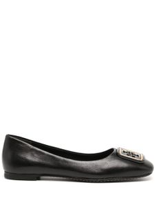 Tory Burch ballerines Georgia à plaque logo - Noir