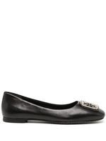 Tory Burch ballerines Georgia à plaque logo - Noir