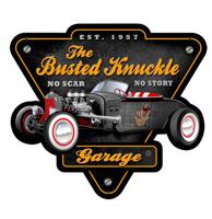 The Busted Knuckle Garage No scar No story Zwaar Metalen Bord