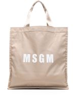 MSGM sac cabas à logo imprimé - Tons neutres - thumbnail