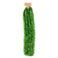 Kerstslinger - groen - folie - 270 cm - lametta - kerstboomslinger - kerstversiering