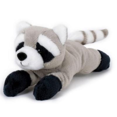 Pluche wasbeer/wasberen knuffel - grijs - 13 cm - speelgoed knuffeldieren