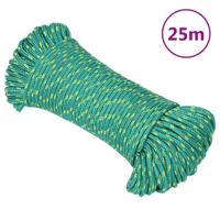 VidaXL Boottouw 5 mm 25 m polypropyleen groen