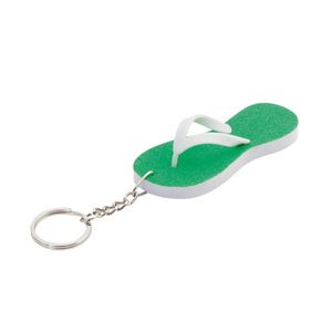 Sleutelhangers teenslippers 8 cm groen