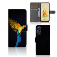 OPPO Reno8 T 4G | Telefoonhoesje | Met pasjeshouder | Papegaai