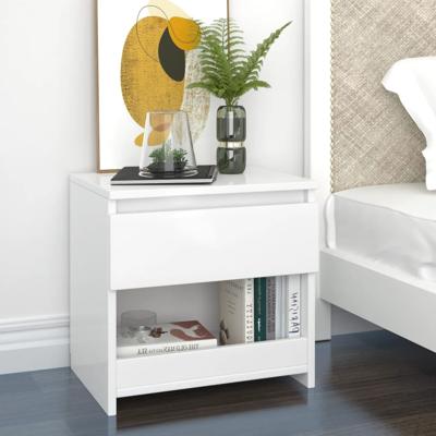 Nachtkastjes 2 st 40x30x39 cm spaanplaat hoogglans wit