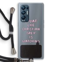 Christian Grey: Oppo Find X3 Neo Transparant Hoesje met koord Christian Grey: Oppo Find X3 Neo Transparant Hoesje met koord
