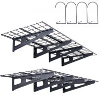 VEVOR set van 2 garageplanken 1220 x 620 x 200 mm gereedschapsopslag 113,4 per laag gereedschapshouder muur 122 x 61 cm plankruimte opbergplanken metalen plank gereedschapsorganizer wandplanken