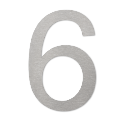 LIROdesign huisnummer 6 RVS - 15,5 cm - per stuk LIROdesign huisnummer 6 RVS - 15,5 cm - per stuk