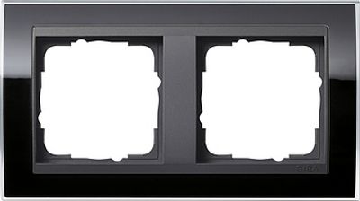 Gira Event Clear Zwart Antraciet dubbel afdekraam
