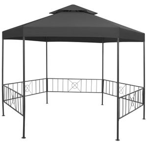 VidaXL Tuinprieel 323x275x265 cm antraciet