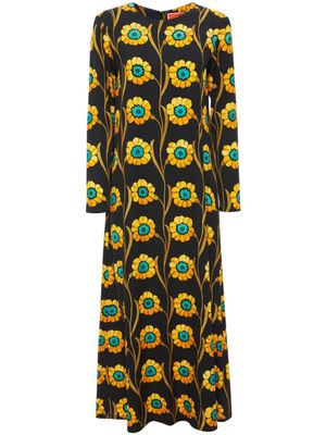 La DoubleJ robe Swing à fleurs - Noir