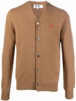 Comme Des Garçons Play cardigan en maille fine - Marron - thumbnail