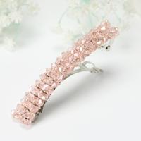 Mode meisjes hoeden Crystal Rhinestone elastische haar clip haaraccessoires (roze)