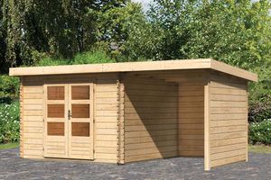 Woodfeeling | Tuinhuis Bastrup 5 met Overkapping 2,0, Zij- en Achterwand