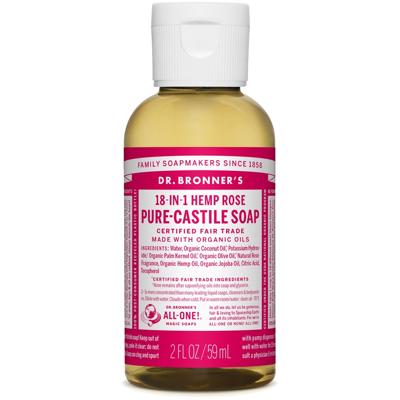 Dr. Bronner's Rose 18-in-1 Pure-Castile Soap 60ml
