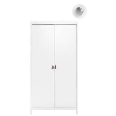 Kledingkast Madeira 2-deurs - wit - 199x102x58 cm - Leen Bakker