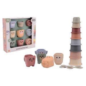 Happy World bioplastic stapel emmers en bekers