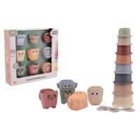 Happy World bioplastic stapel emmers en bekers