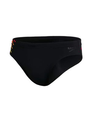 Speedo - End Swimbrief 7cm - Tech Panel - Zwart - Blauw, Maat:L