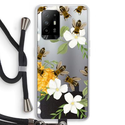 No flowers without bees: Oppo A94 5G Transparant Hoesje met koord