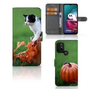 Motorola Moto G10 | G20 | G30 Telefoonhoesje met Pasjes Kitten