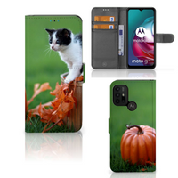 Motorola Moto G10 | G20 | G30 Telefoonhoesje met Pasjes Kitten - thumbnail