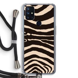 Arizona Zebra: OnePlus Nord N10 5G Transparant Hoesje met koord