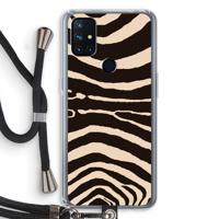 Arizona Zebra: OnePlus Nord N10 5G Transparant Hoesje met koord - thumbnail