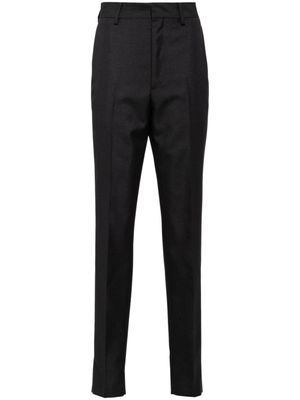 Prada pantalon en laine mohair à plis marqués - Noir
