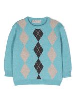 La Stupenderia pull à imprimé graphique - Bleu