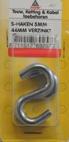 S-haak 5x44mm verz 3st - Deltafix S-haak 5x44mm verz 3st - Deltafix
