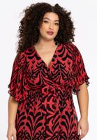 Yoek Maxi-jurk IKAT | Rood | Maat 38/40