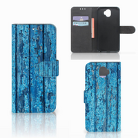 Wiko Wim Book Style Case Wood Blue - thumbnail