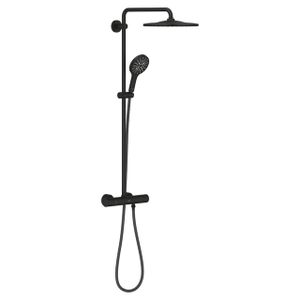 Grohe Rainshower douchesysteem thermostatisch met handdouche 3 straalsoorten phantom black 22119KF0