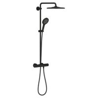 Grohe Rainshower douchesysteem thermostatisch met handdouche 3 straalsoorten phantom black 22119KF0 - thumbnail