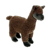 Pluche knuffel alpaca bruin 23 cm   - - thumbnail