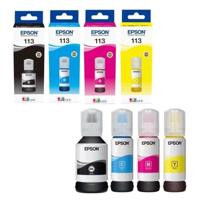 Multipack van 4 inktflessen - EPSON - EcoTank 113 - Zwart - Geel - Cyaan - Magenta