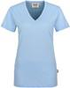 Hakro 126 Women's V-neck shirt Classic - Ice Blue - M