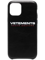 VETEMENTS coque d'iPhone 11 Pro à logo imprimé - Noir