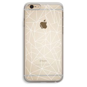Geometrische lijnen wit: iPhone 6 Plus / 6S Plus Transparant Hoesje