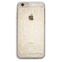 Geometrische lijnen wit: iPhone 6 Plus / 6S Plus Transparant Hoesje