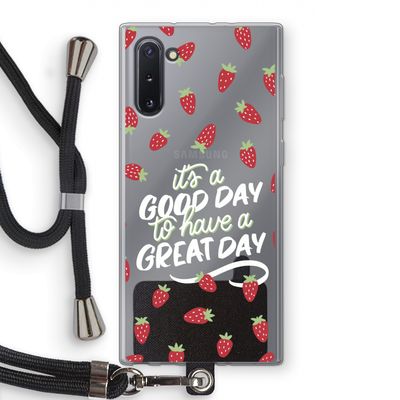Don't forget to have a great day: Samsung Galaxy Note 10 Transparant Hoesje met koord