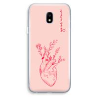 Blooming Heart: Samsung Galaxy J3 (2017) Transparant Hoesje - thumbnail