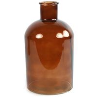 Countryfield vaas - bruin - glas - apotheker fles - D17 x H30 cm   - - thumbnail