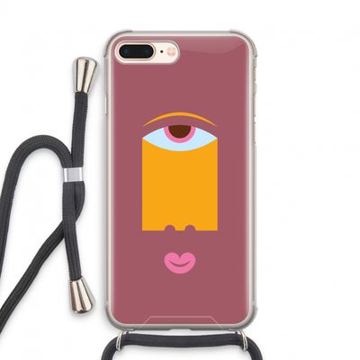 Mono V: iPhone 8 Plus Transparant Hoesje met koord