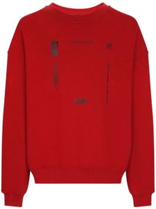 Dolce & Gabbana DGVIB3 slogan-print cotton jumper - Rouge