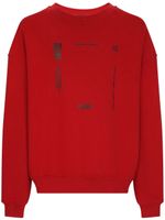 Dolce & Gabbana DGVIB3 pull en coton à slogan imprimé - Rouge