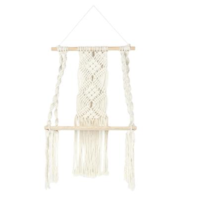 Wandplank/wandrek Ibiza - naturel - Boho stijl - 30 x 15 x 50 cm Wandplank/wandrek Ibiza - naturel - Boho stijl - 30 x 15 x 50 cm