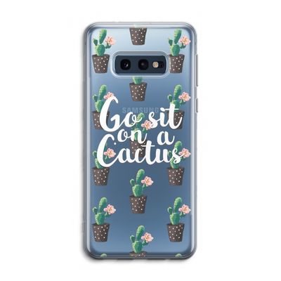 Cactus quote: Samsung Galaxy S10e Transparant Hoesje